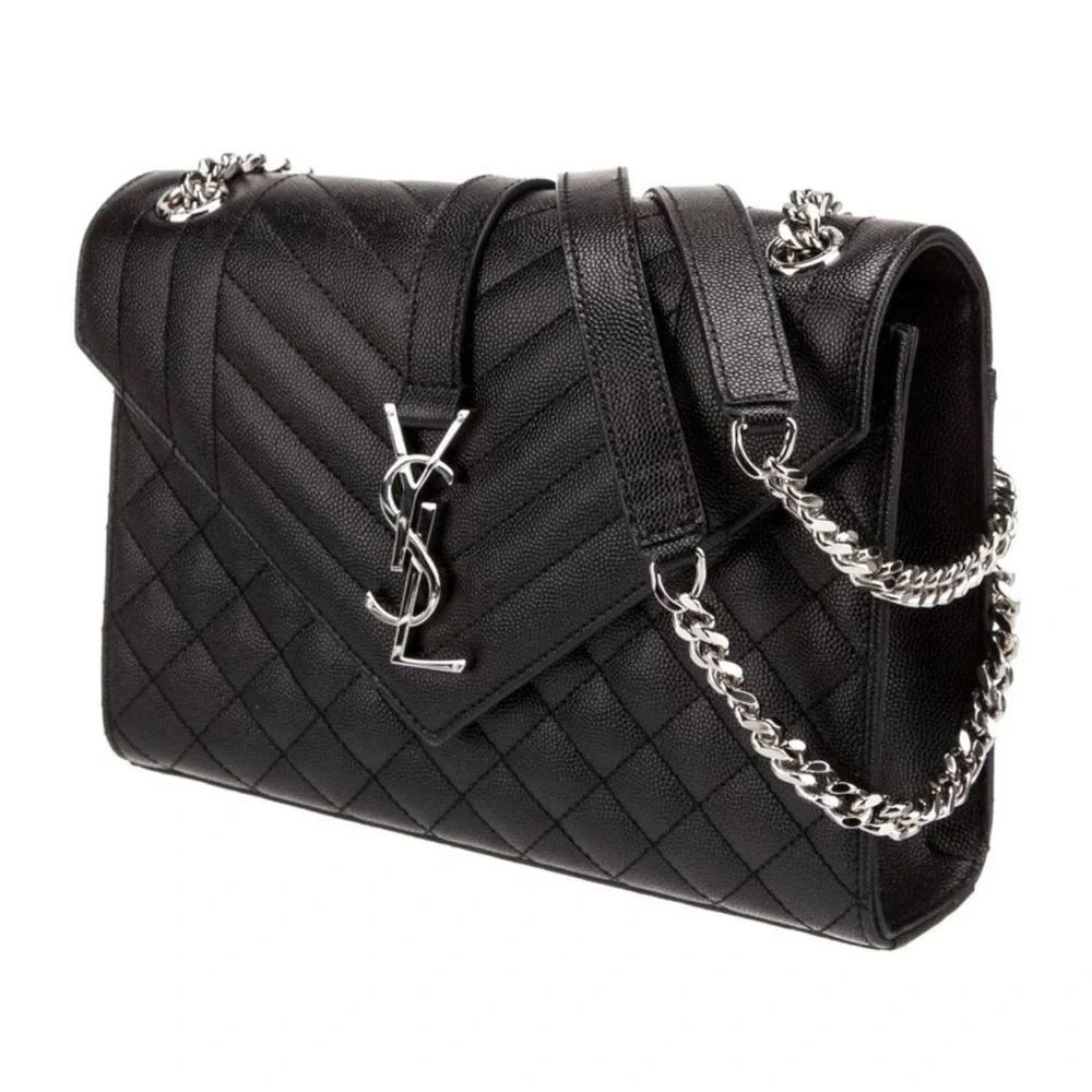 Yves Saint Laurent Black Quilted Shoulder Bag - Picture 1 of 8